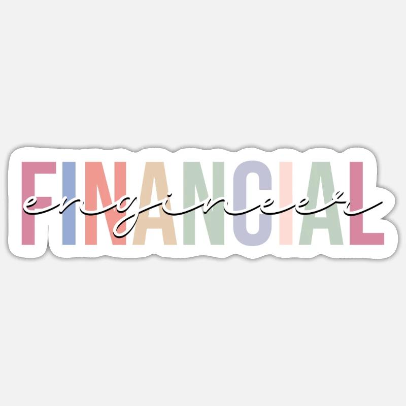 Ingénieur Financier Comptable Ingénierie - Sticker taille S (10 x 10 cm) - blanc mat