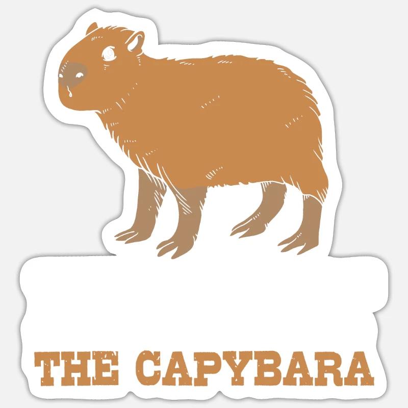 Capybara - Sticker Größe S (10 x 10 cm) - Mattweiß