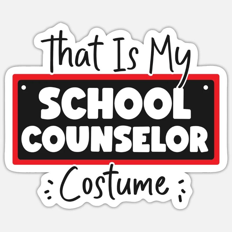 conseiller scolaire Halloween c’est-à-dire - Sticker taille S (10 x 10 cm) - blanc mat