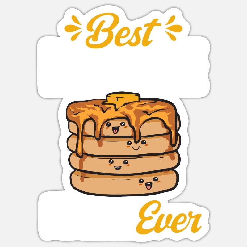 Pancake Breakfast Pancakes - Sticker size S (10 x 10 cm) - white matte