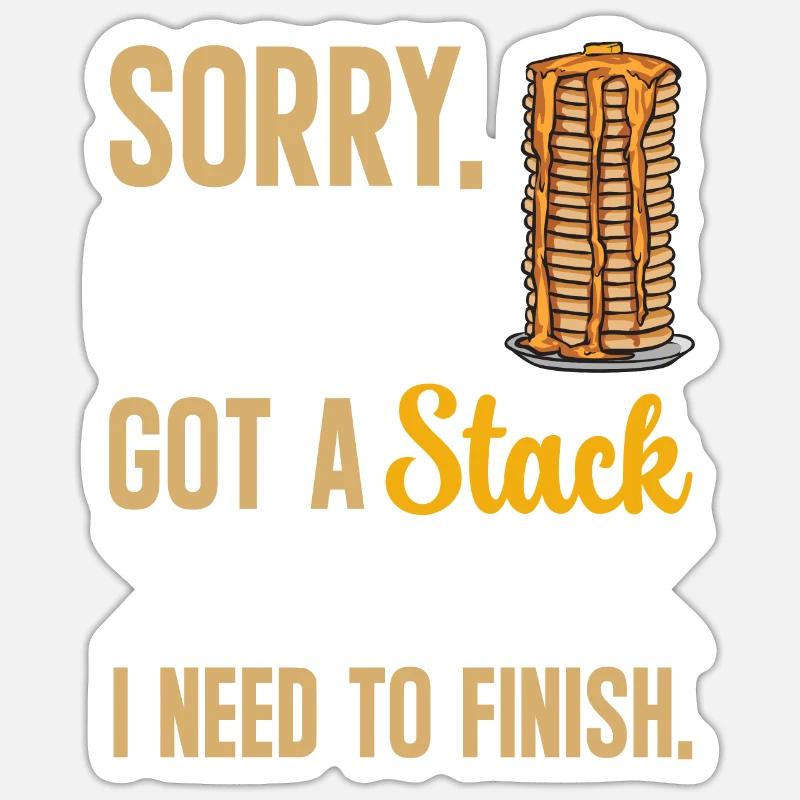 Pancake Breakfast Pancakes - Sticker size S (10 x 10 cm) - white matte