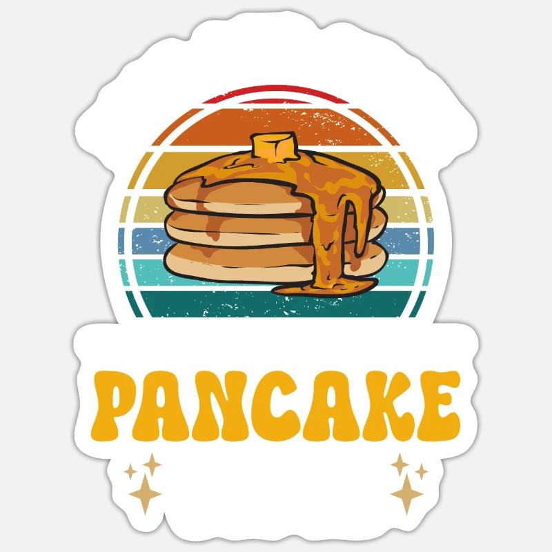 Pancake Breakfast Pancakes - Sticker size S (10 x 10 cm) - white matte