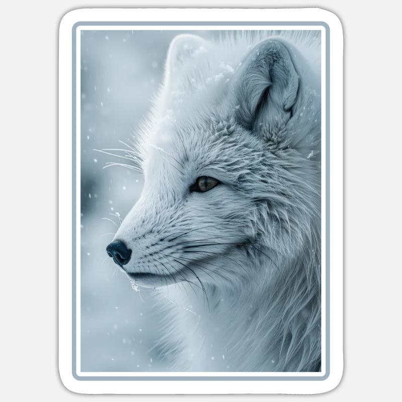 Arctic Fox Polarfüchse Polarfuchs - Sticker size S (10 x 10 cm) - white matte