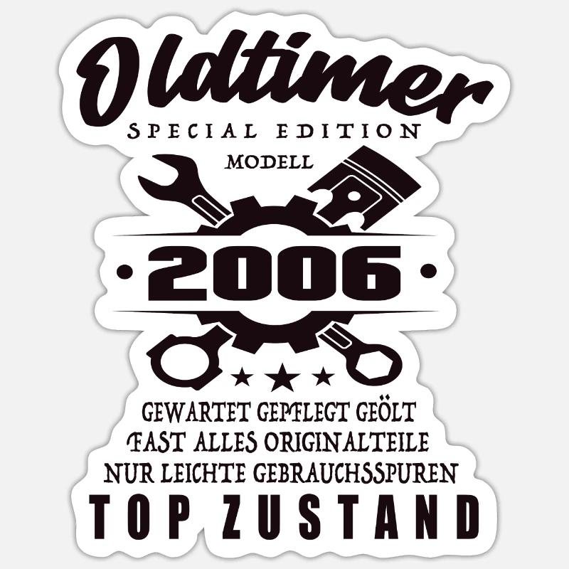 Oldtimer Édition Spéciale Modèle 2006 Anniversaire Sticker taille S (10 x 10 cm)