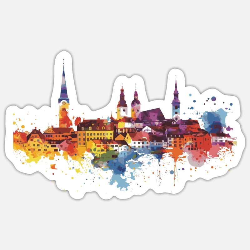 Sonthofen - Sticker Größe S (10 x 10 cm) - Mattweiß