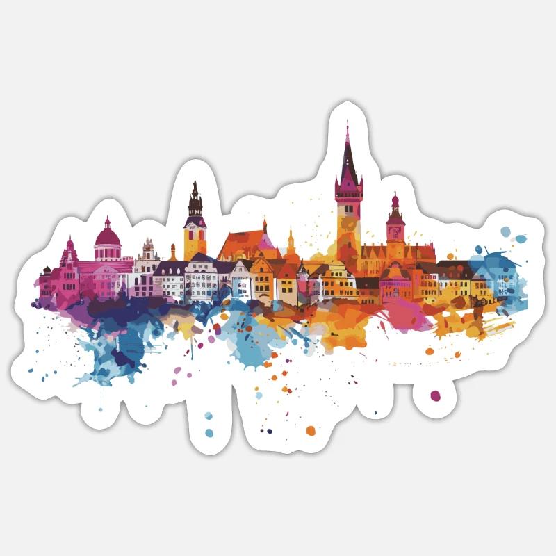 St. Ingbert - Sticker size S (10 x 10 cm) - white matte