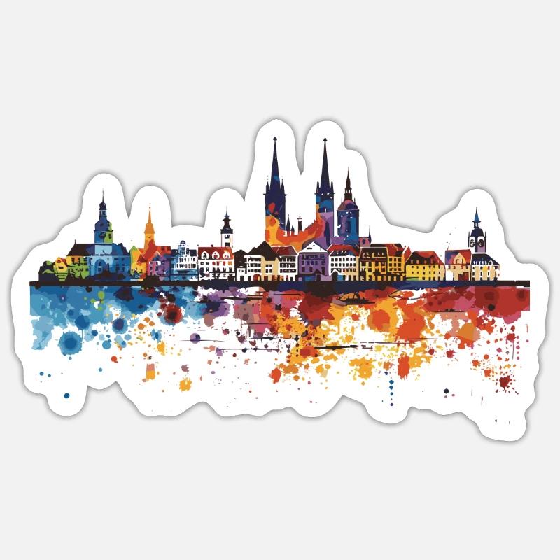 St. Wendel - Sticker size S (10 x 10 cm) - white matte