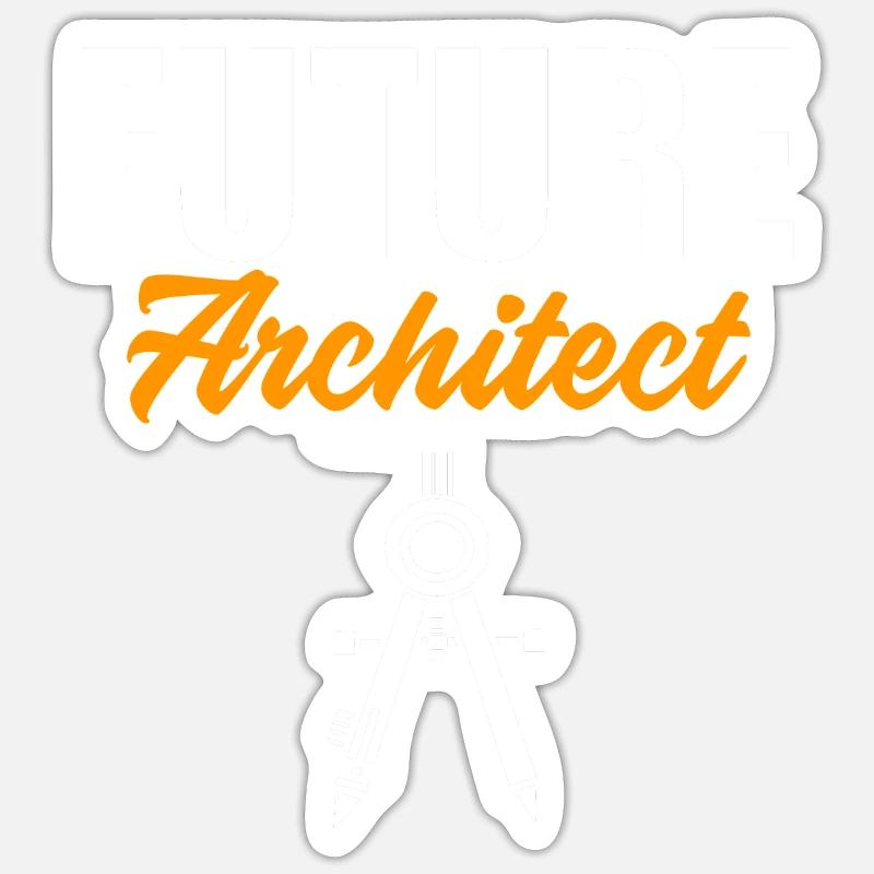 Architect - Sticker size S (10 x 10 cm) - white matte