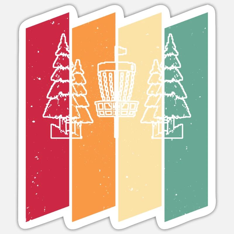 Frisbee Golf Disc Golf 8 Bit Sticker taille S (10 x 10 cm)