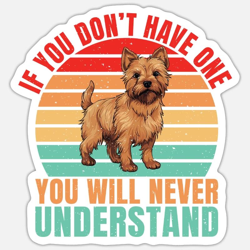 Cadeaux pour terrier australien - Sticker taille S (10 x 10 cm) - blanc mat