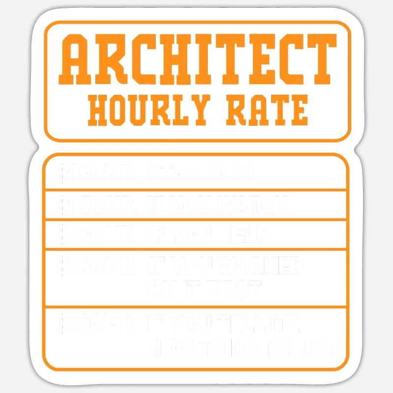 Architecture - Sticker taille S (10 x 10 cm) - blanc mat