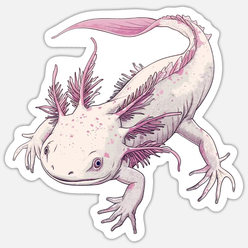 Axolotl - Sticker size S (10 x 10 cm) - white matte