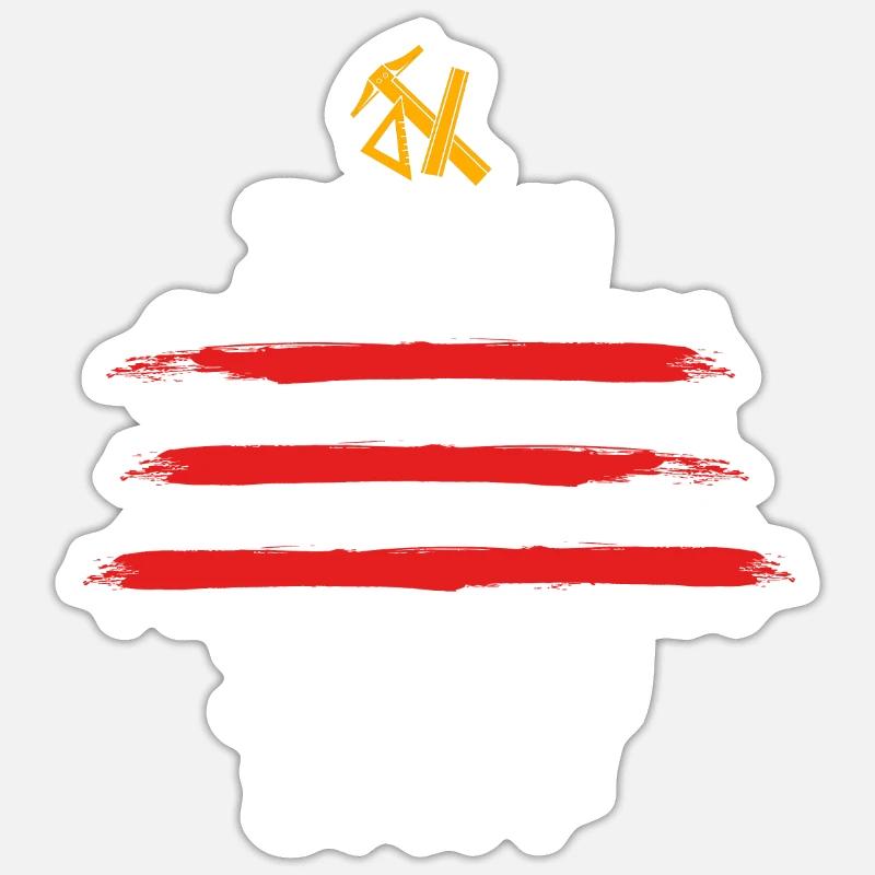 Architekt - Sticker Größe S (10 x 10 cm) - Mattweiß