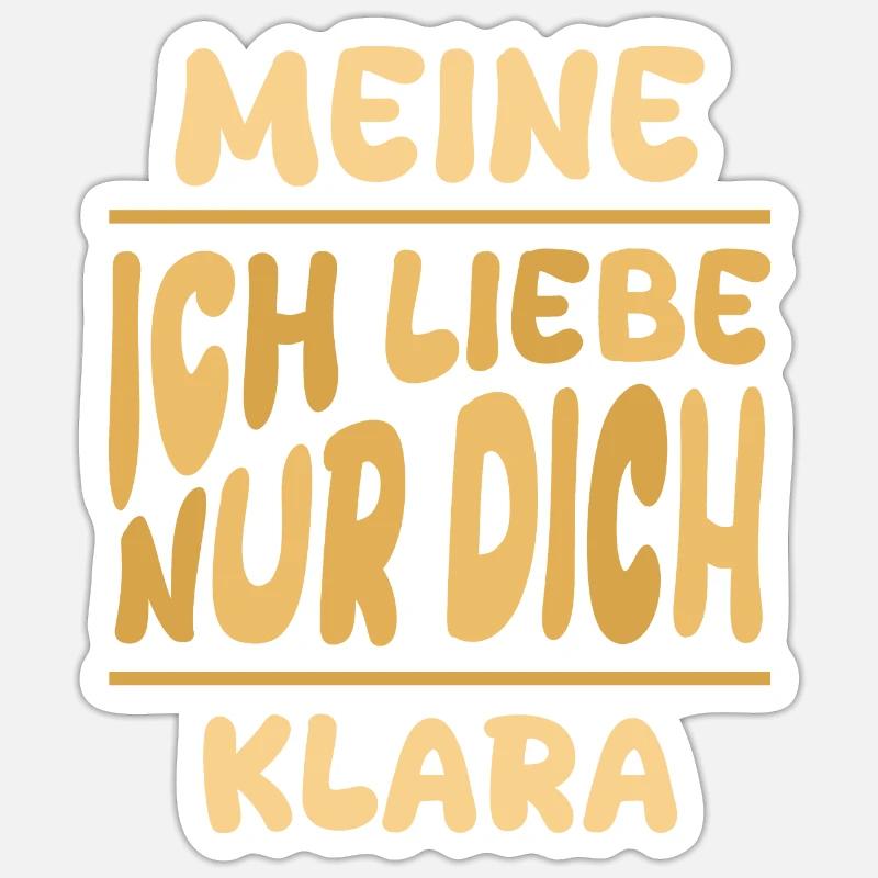 Gift for Klara - Sticker size S (10 x 10 cm) - white matte
