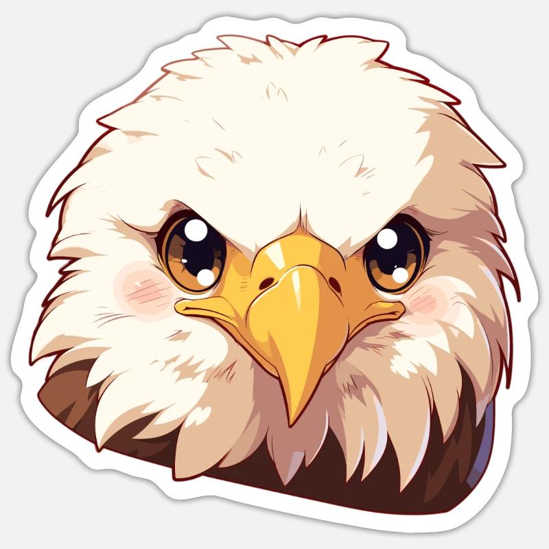 Bald Eagle Weißkopfseeadler - Sticker size S (10 x 10 cm) - white matte