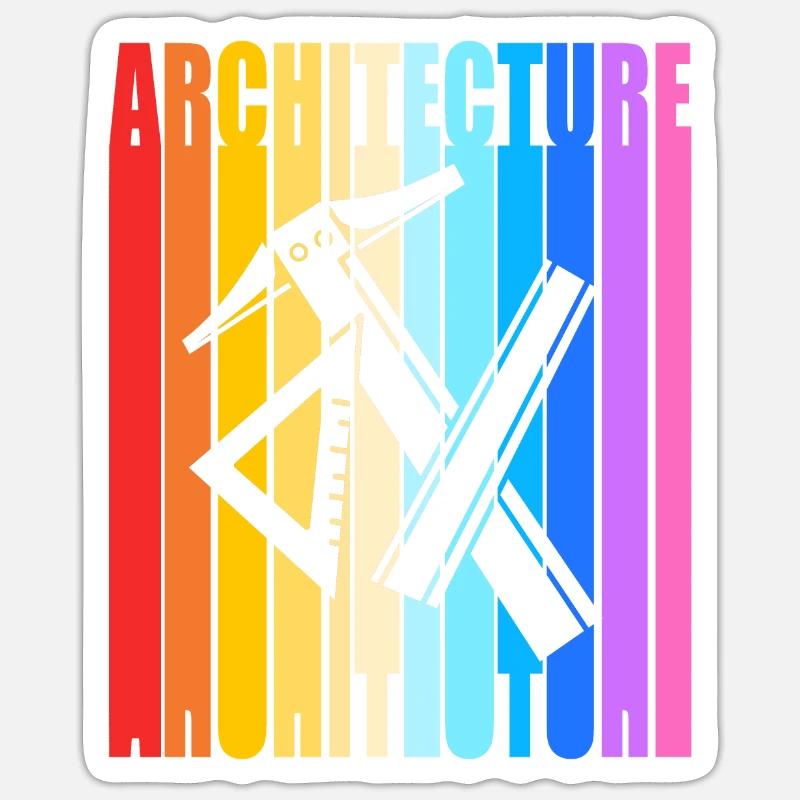 architect - Sticker size S (10 x 10 cm) - white matte