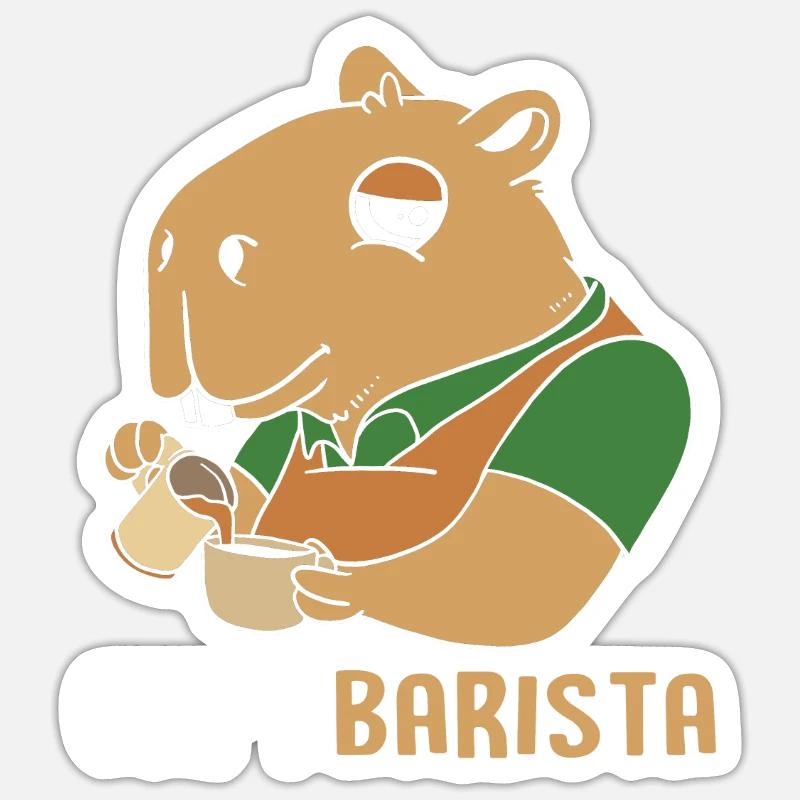 Capybara Sticker taille S (10 x 10 cm)