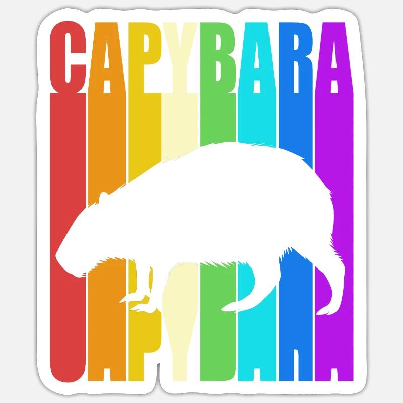 Capybara Sticker taille S (10 x 10 cm)