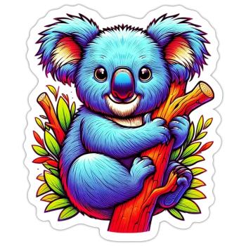 Koala - Sticker size S (10 x 10 cm) - white matte - Front