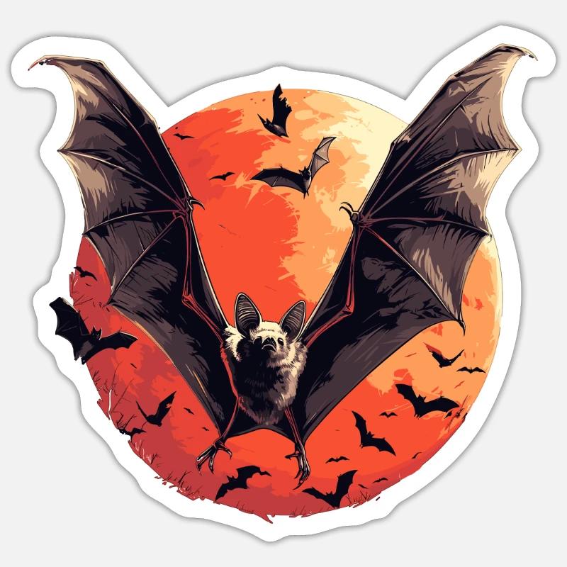 Bat Bats Bat - Sticker size S (10 x 10 cm) - white matte