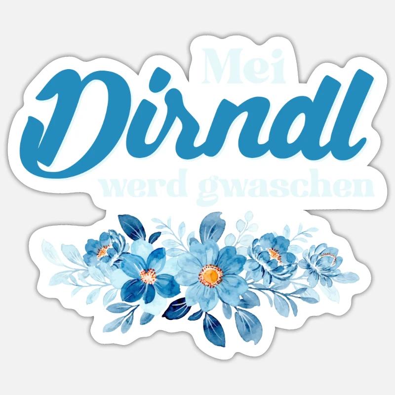 Dirndl Replacement Outfit MEI DIRNDL WERD GWASCH Sticker size S (10 x 10 cm)
