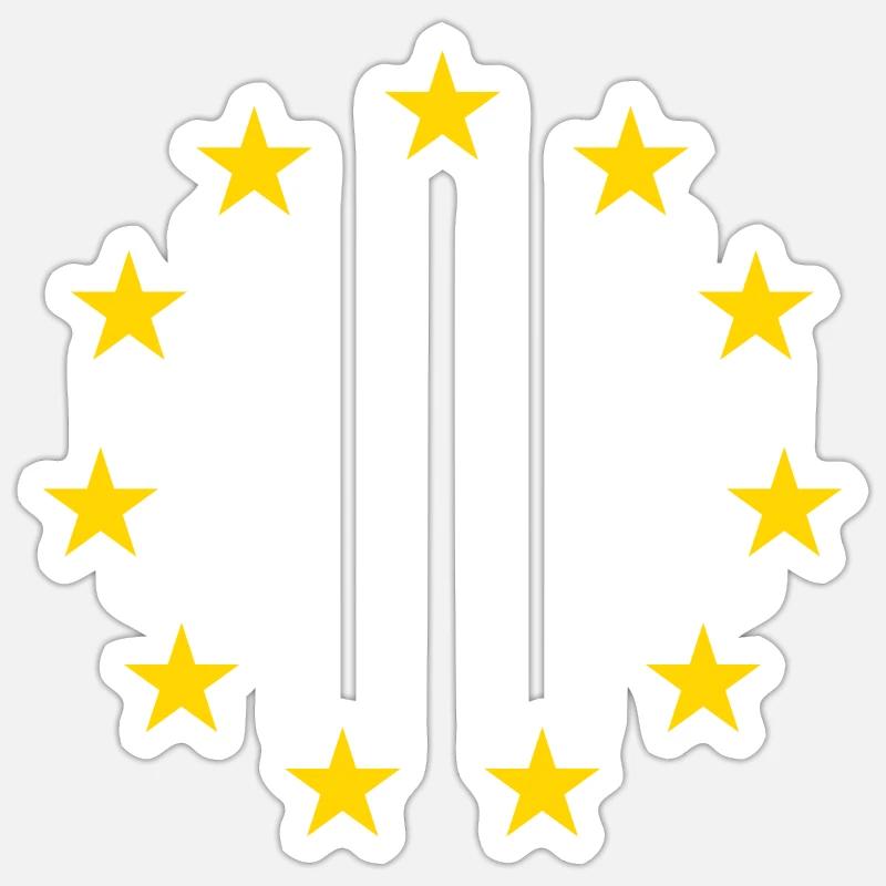 Drapeau pro-UE de l’Europe Sticker taille S (10 x 10 cm)