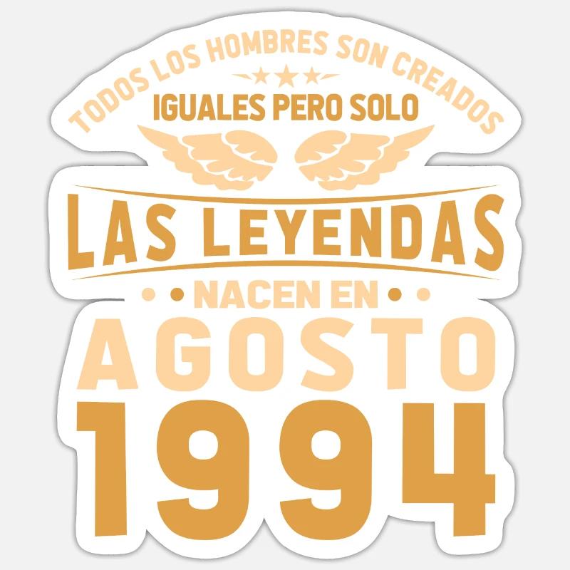 Les Légendes Août 1994 - Sticker taille S (10 x 10 cm) - blanc mat