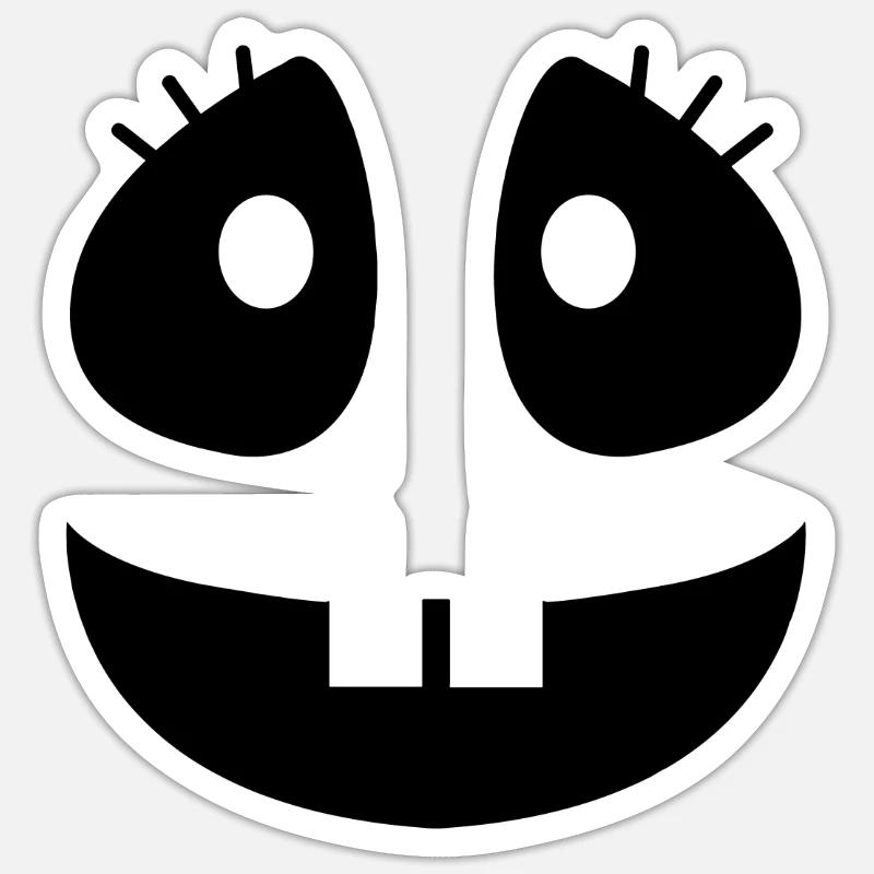 Shy ghost face Sticker size S (10 x 10 cm)