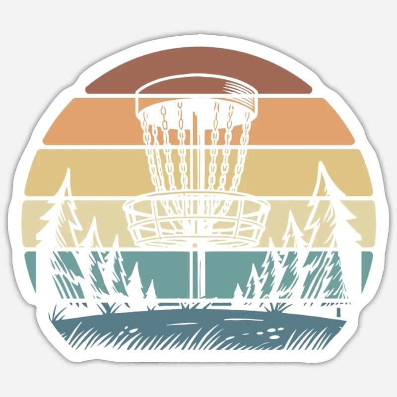 Frisbee Golf Disc Golf - Sticker size S (10 x 10 cm) - white matte