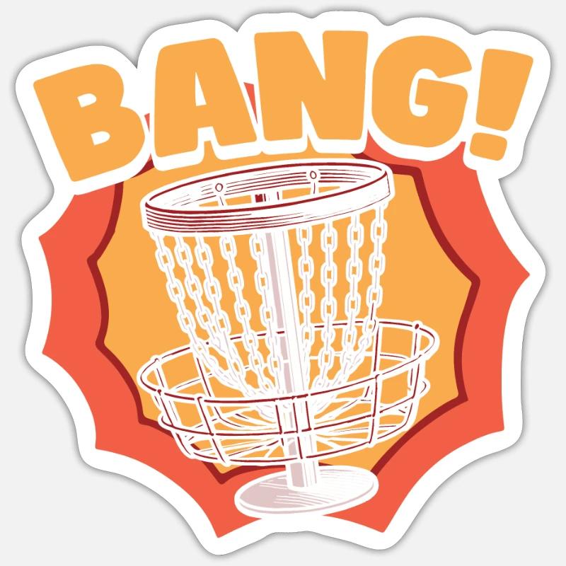 Frisbee Golf Disc Golf - Sticker taille S (10 x 10 cm) - blanc mat