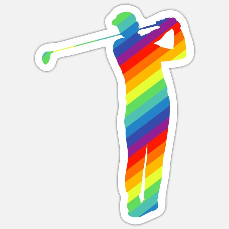 Golf - Sticker Größe S (10 x 10 cm) - Mattweiß