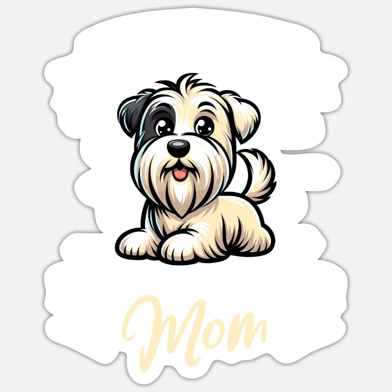 Sealyham Terrier Mom - Sticker size S (10 x 10 cm) - white matte