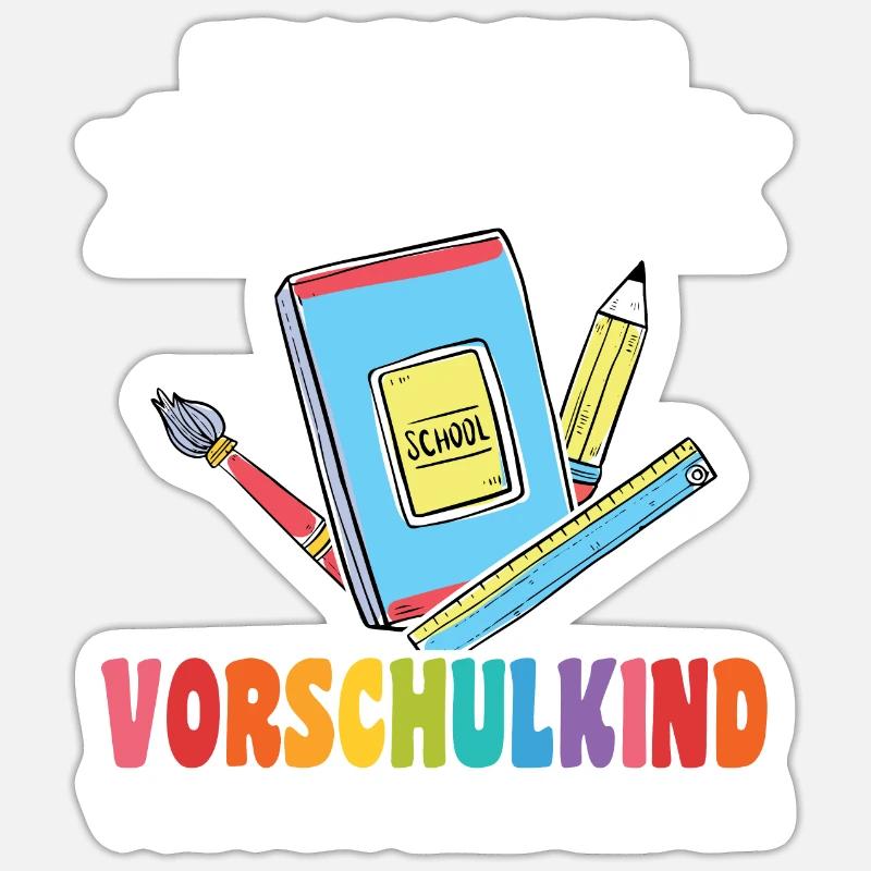 Kindergarten Vorschule Vorschulpädagoge Geschenk - Sticker Größe S (10 x 10 cm) - Mattweiß