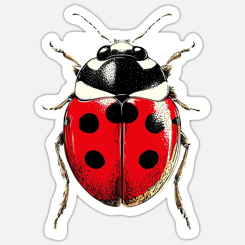 Ladybug Ladybug Insects Colorful Cute Ladybugs Sticker size S (10 x 10 cm)