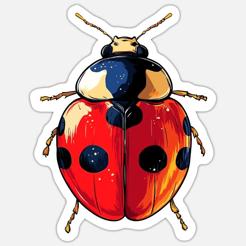 Ladybug Ladybug Insects Colorful Cute Ladybugs Sticker size S (10 x 10 cm)