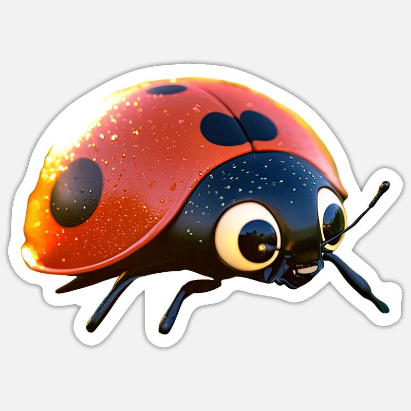 Ladybug Ladybug Insects Colorful Cute Ladybugs Sticker size S (10 x 10 cm)