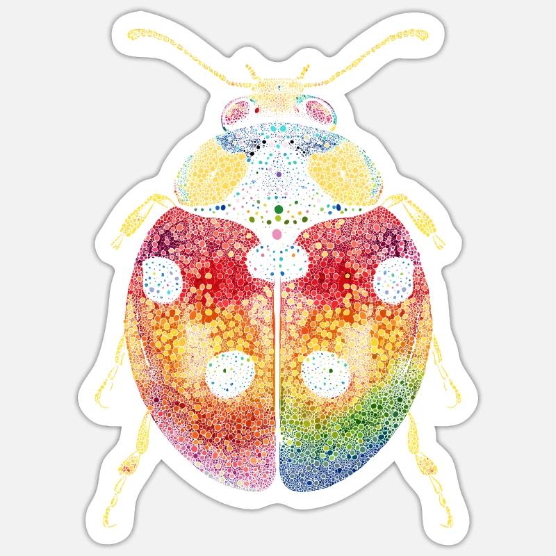 Ladybug Ladybug Insects Colorful Cute Ladybugs Sticker size S (10 x 10 cm)