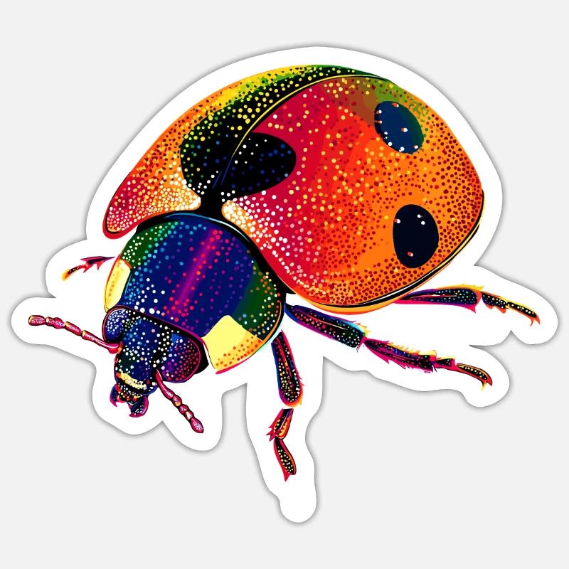 Ladybug Ladybug Insects Colorful Cute Ladybugs Sticker size S (10 x 10 cm)