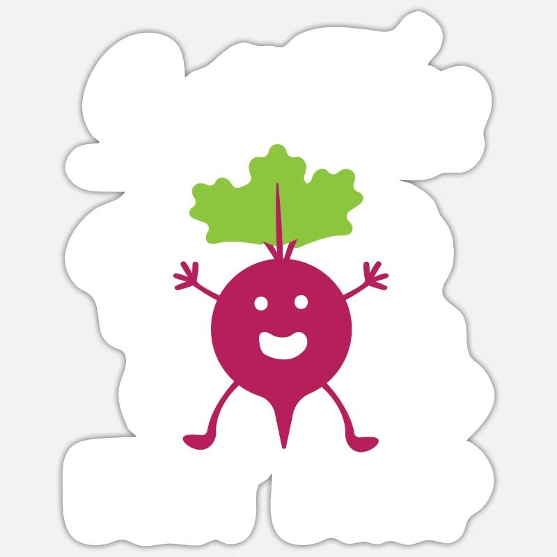 Let The Beet Drop Beetroot Vegetables for Vegans Sticker size S (10 x 10 cm)