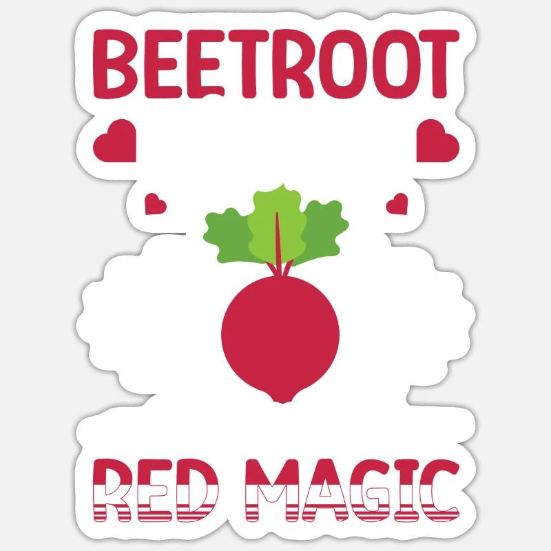 Beetroot Lover Powered By Red Magic Sticker Größe S (10 x 10 cm)