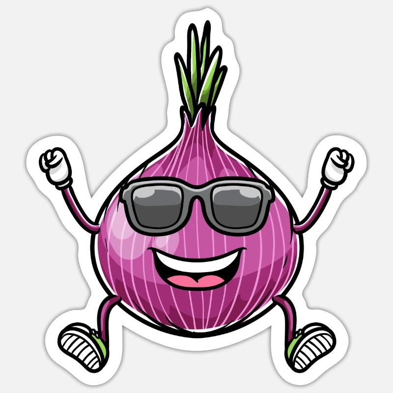 Red Onion Vegetables - Sticker size S (10 x 10 cm) - white matte