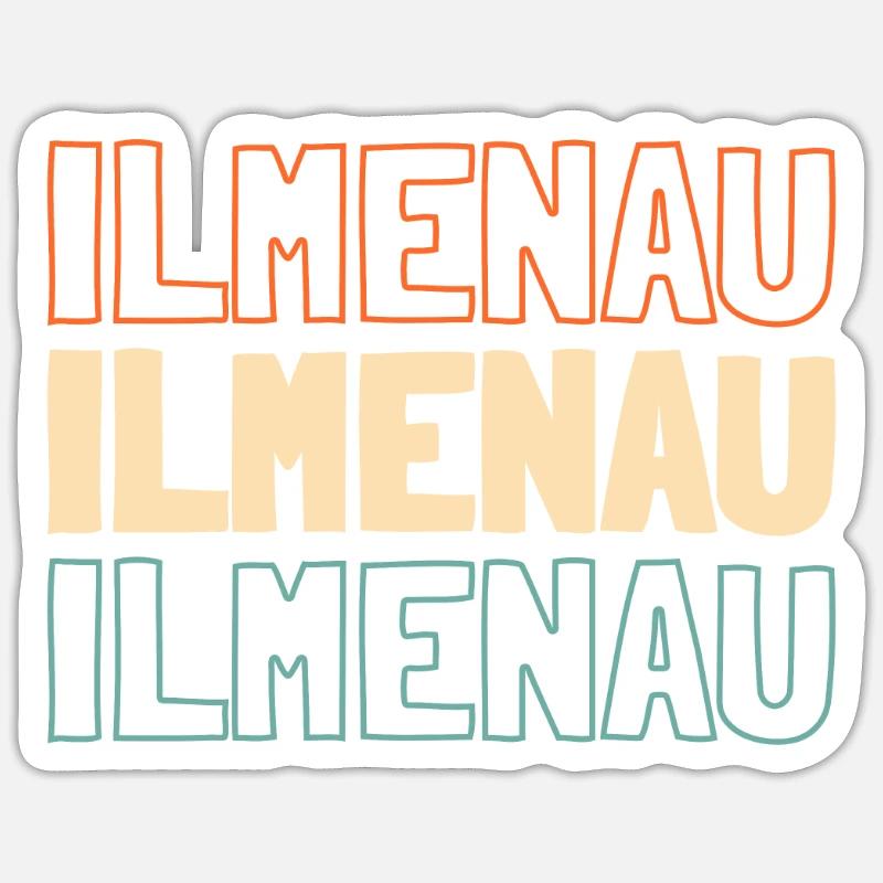 German city Ilmenau, Thuringia - Sticker size S (10 x 10 cm) - white matte