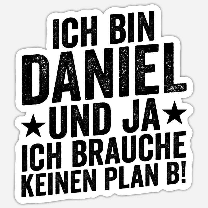 First name Daniel - Sticker size S (10 x 10 cm) - white matte