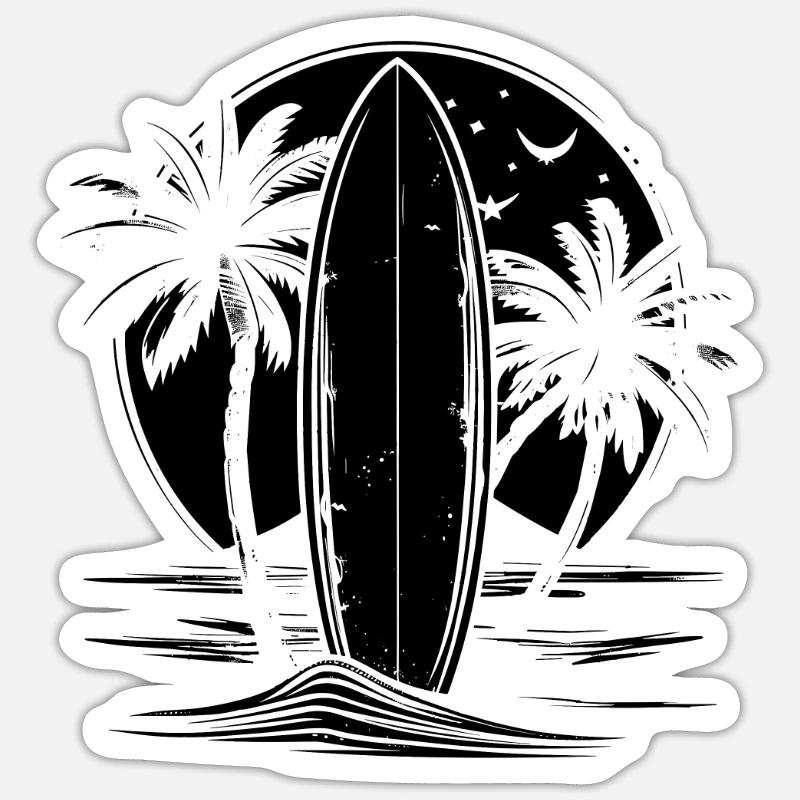 Graphismes de surf Sticker taille S (10 x 10 cm)