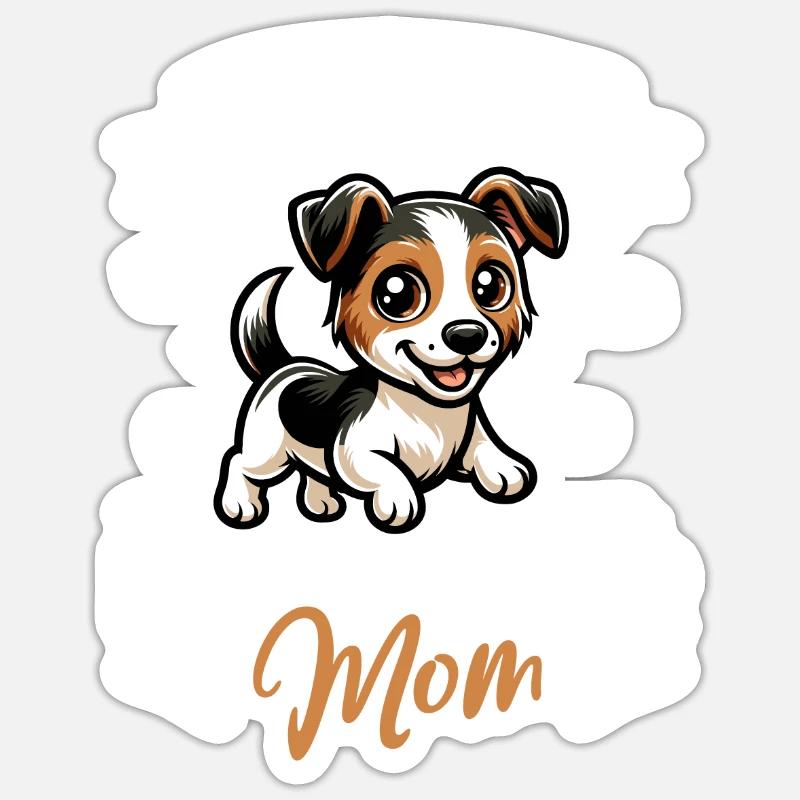 Sporting Lucas Terrier Mama - Sticker Größe S (10 x 10 cm) - Mattweiß
