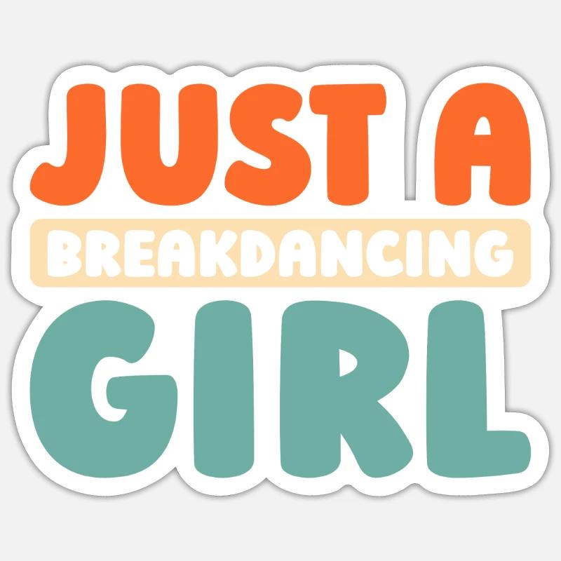 Breakdance Breakdancer Breakdancing - Sticker Größe S (10 x 10 cm) - Mattweiß