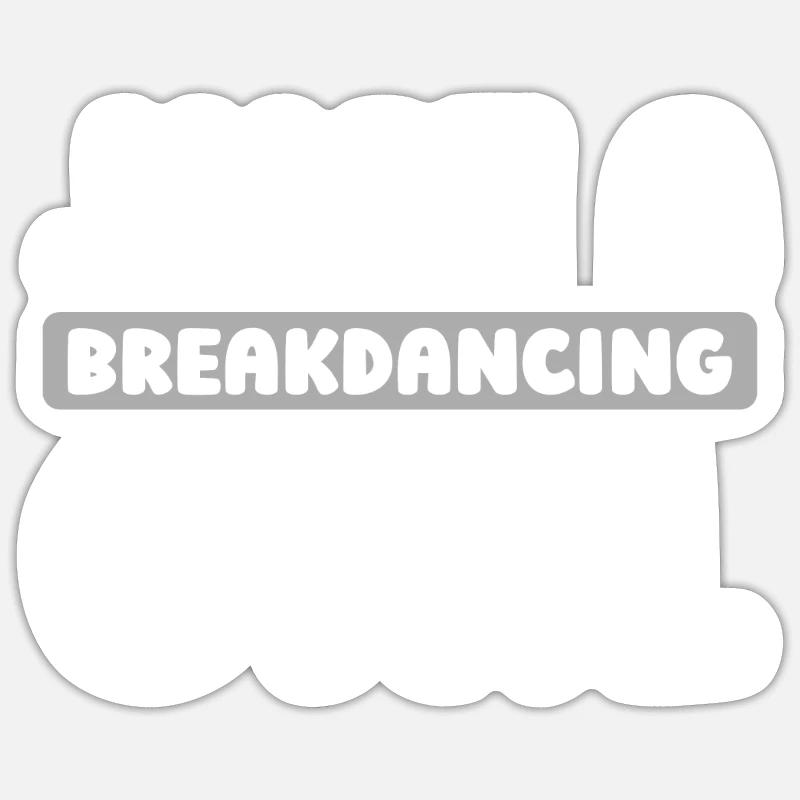 Breakdance Breakdancer Breakdancing - Sticker taille S (10 x 10 cm) - blanc mat