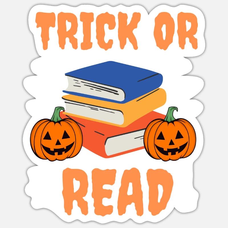 Astuce ou lecture Sticker taille S (10 x 10 cm)