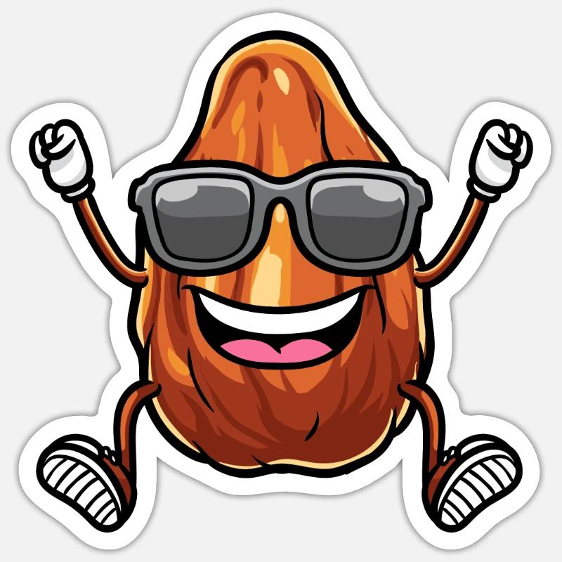 Dattes Fruit Dancing Sticker taille S (10 x 10 cm)