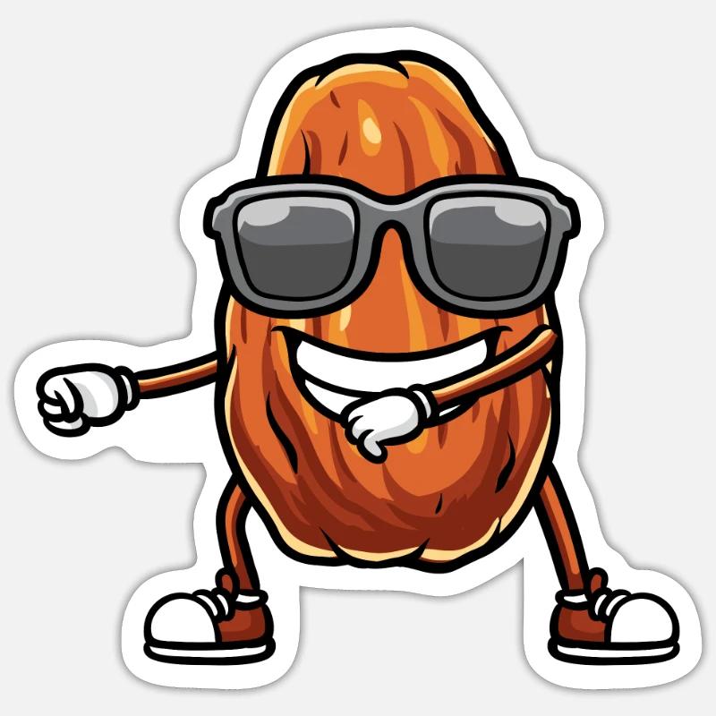 Dates Fruit Dancing Sticker size S (10 x 10 cm)